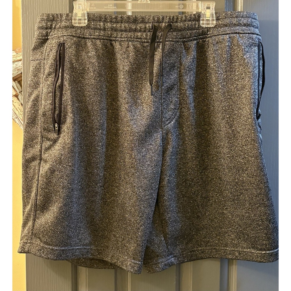 90 Degree Mens XXL Gray Activewear Shorts With Zipper Pockets
